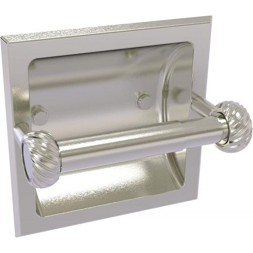  Allied Precision Industries Allied Brass 2024-CT Continental Collection Recessed Tissue Twisted Accents Toilet Paper Holder, Satin Nickel