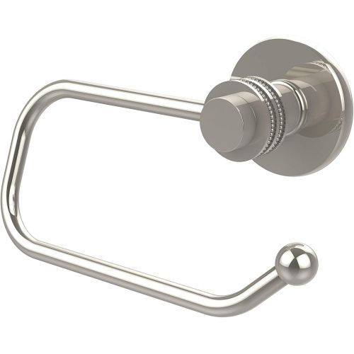  Allied Brass 924ED-PNI Mercury Collection Euro Style Tissue Dotted Accents Toilet Paper Holder, Polished Nickel