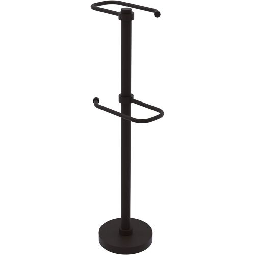  Allied Precision Industries Allied Brass TS-26 Free Two Roll Toilet Tissue Stand, Oil Rubbed Bronze