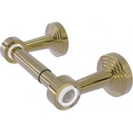 Allied Precision Industries Allied Brass PB-24 Pacific Beach Collection Two Post Tissue Toilet Paper Holder, Unlacquered Brass