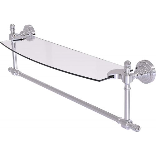  Allied Brass RD-33TB18-PC Retro Dot Collection 18-Inch Single Shelf with Towel Bar, Polished Chrome