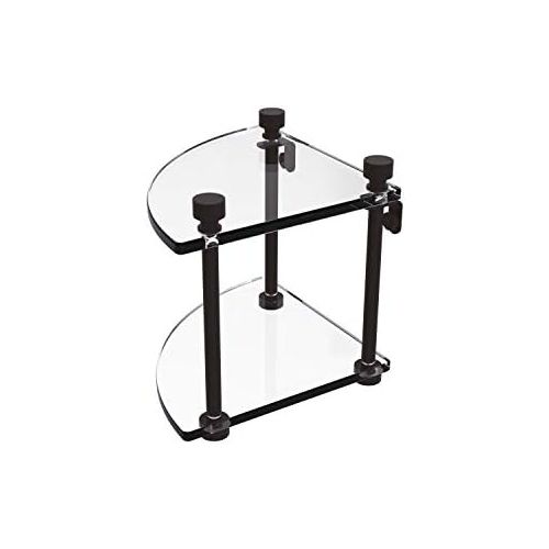  Allied Brass FT-3-ORB Double Corner Glass Shelf Oil Rubbed Bronze