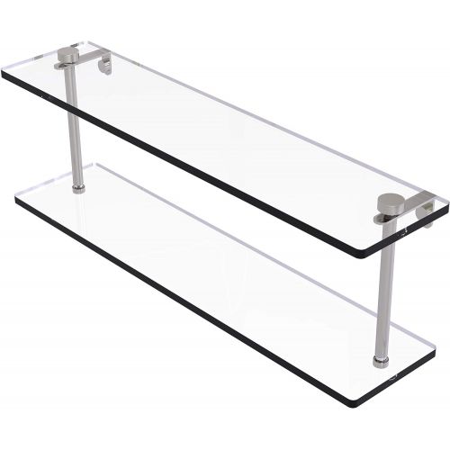  Allied Brass NS-222-SN 22-Inch Double Glass Shelf