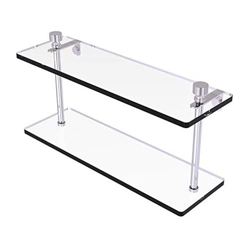  Allied Brass FT-216-PC 16 by 5-Inch Double 38 Glass Shelf