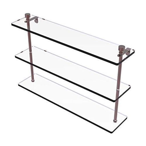  Allied Brass FT-522-CA Triple Glass Shelf Antique Copper