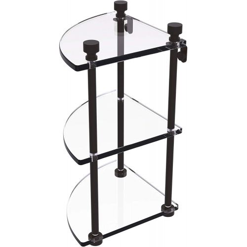  Allied Brass FT-6-ORB Triple Corner Glass Shelf Oil Rubbed Bronze