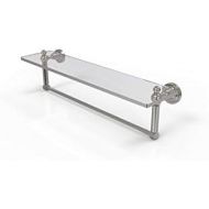 Allied Brass DT-1TB22-SN Glass Shelf with Towel Bar, 22-Inch x 5-Inch