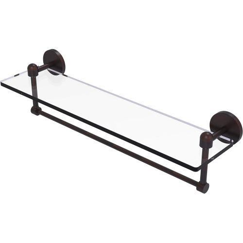  Allied Brass TA-1TB22-VB Glass Shelf with Towel Bar, 22-Inch x 5-Inch