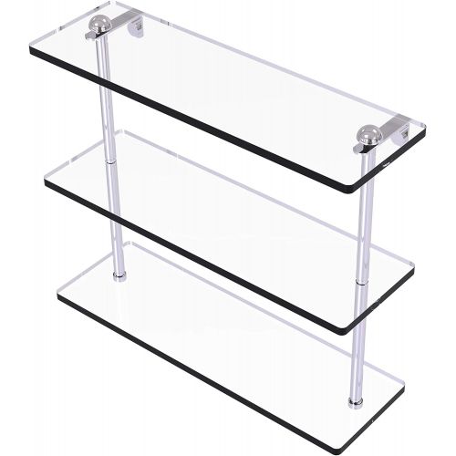  Allied Brass RC-516-PC 16 Triple Glass Shelf Polished Chrome