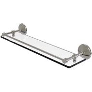 Allied Precision Industries Allied Brass MC-122-GAL-SN Monte Carlo 22-Inch Tempered Glass Shelf with Gallery Rail, Satin Nickel