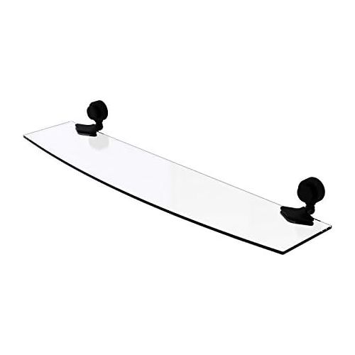  Allied Precision Industries Allied Brass 433G24-BKM Venus Collection Beveled Glass Shelf, 24-Inch by 5-Inch, Matte Black