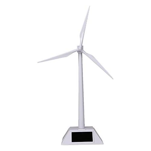  [아마존베스트]Alloet Desktop Wind Turbine Model Solar Powered Windmills ABS Plastics White for Education or Fun