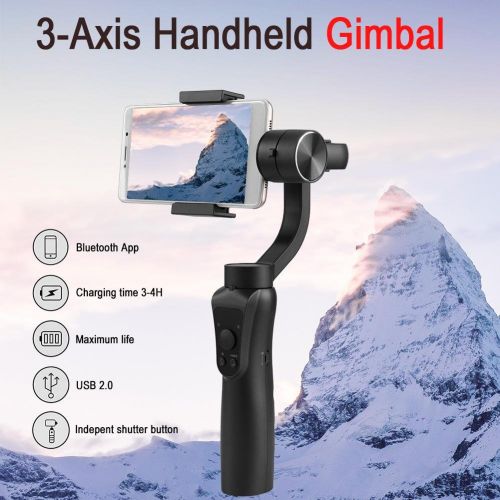  Alloet 3-Axis Handheld Smartphone Gimbal Stabilizer for Mobile Phone Within 6 inch