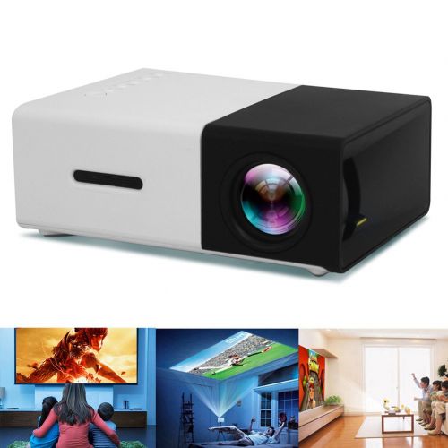  Mini Projector, Fashion Portable LCD LED Projector Home Theater Cinema Support 1080P by Alloet