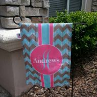 AlloraGifts Garden Flag - Personalized Garden Flag - Personalized Yard Flag - Rustic Chevron - Wedding Gift - Housewarming Gift - Double Sided Flag