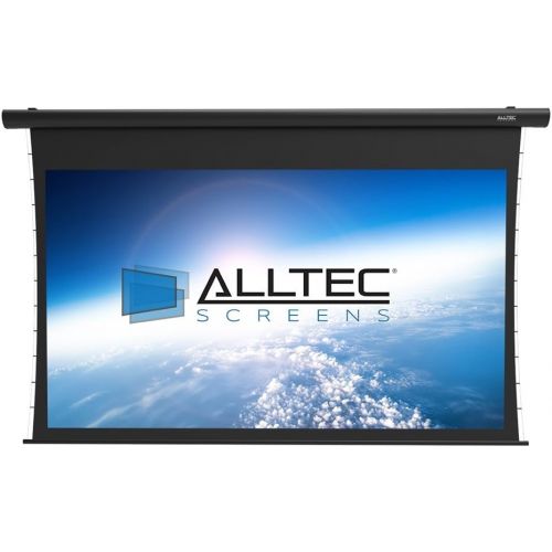  Alltec Screens Alltec 120 Diag. (59x105) Premium Quiet Motor Tensioned Electric Screen, HDTV Format, 4KUHD Fabric - Black Case