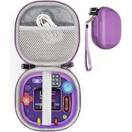 Alltravel Game System Case for LeapFrog RockIt Twist Handheld Learning Game System, Tailor Made Case-Best matching with color and shape, Mesh accessories pocket, detachable wrist strap (Purple)