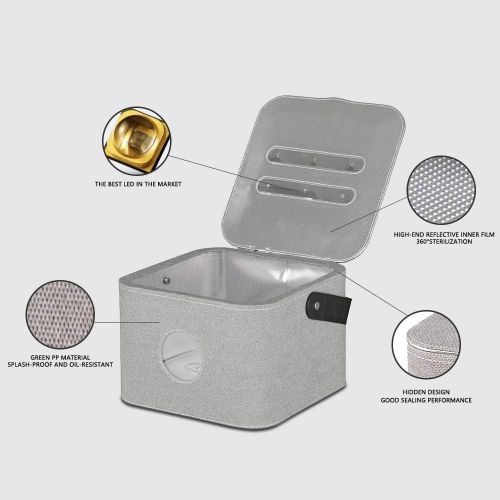  Almarix UV Light Sterilizer Box, UV Portable Sanitizer Box for Baby Bottles, Pacifiers, Toys, and Personal Items, Cleans 99.9% of Germs in 180 Seconds.
