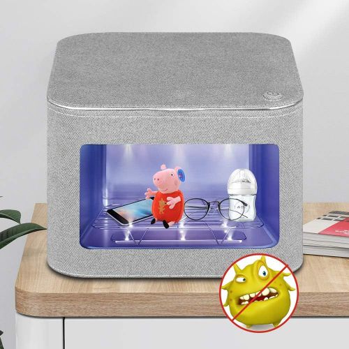  Almarix UV Light Sterilizer Box, UV Portable Sanitizer Box for Baby Bottles, Pacifiers, Toys, and Personal Items, Cleans 99.9% of Germs in 180 Seconds.