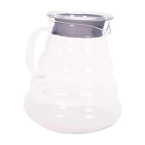  Almencla Kaffeekanne Teekanne Glaskanne mit Silikondeckel, Kaffeefilter aus Glas - 250ml