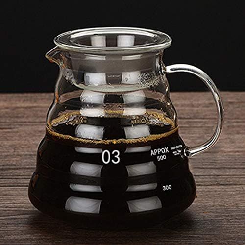  Almencla Kaffeekanne Teekanne Glaskanne mit Silikondeckel, Kaffeefilter aus Glas - 250ml