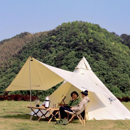  Almencla Pyramid Tent Camping Trekking Teepee Tent Waterproof Backpacking Travel Beach Outdoors