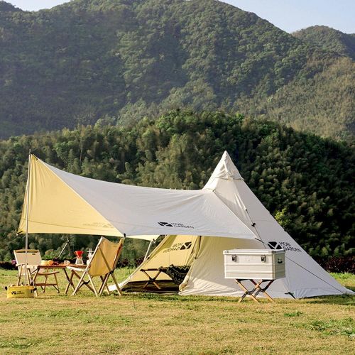  Almencla Pyramid Tent Camping Trekking Teepee Tent Waterproof Backpacking Travel Beach Outdoors