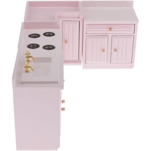  Almencla 1:12 Scale Dollhouse Kitchen Accessories Furniture Cabinet Cupboard Stove