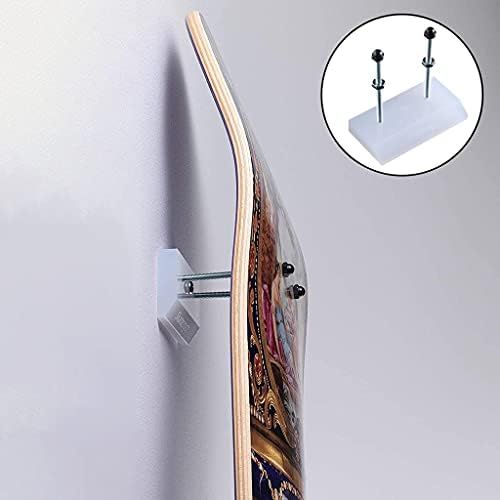  Almencla Skateboard Wall Hanger Acrylic Floating Wall Mount Luxury Storage Holder Rack for Bedroom Wall Decor Longboard Rack Display Skis