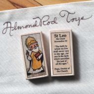 AlmondRodToys St Leo the Great Patron Saint Block // Pope // Catholic Toys by AlmondRod Toys