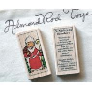AlmondRodToys St Nicholas Patron Saint Block // advent // christmas toy // by AlmondRod Toys