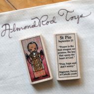 AlmondRodToys St Pio Patron Saint Block // Padre Pio // Catholic Toys by AlmondRod Toys