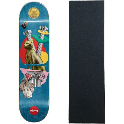  Almost Skateboards Almost Skateboard Deck Max Geronzi Relics Blue 8.125 x 31.8 with Grip