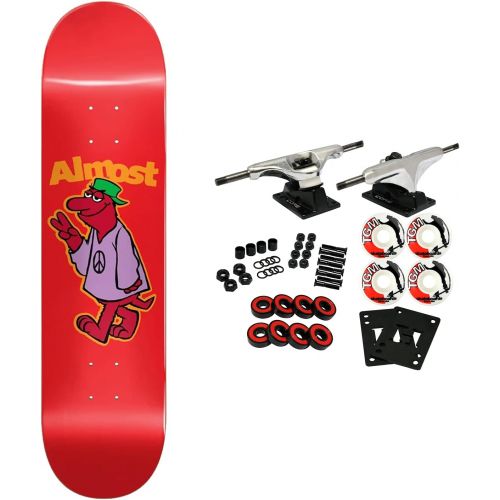  Almost Skateboards Almost Skateboard Complete Peace Out Red 8.125 x 31.7