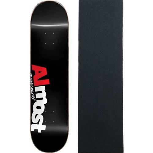  Almost Skateboards Almost Skateboard Deck Most Black 8.25 with Grip