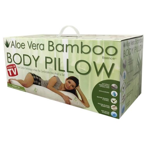  Aloe 99 Hypoallergenic Aloe Vera Bamboo Memory Foam Full Body Pillow for Adults