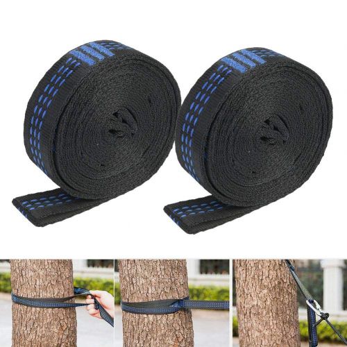  Alomejor Tree Swing Ropes Camping Hammock Tree Straps Set for Outdoor Relaxation, Camping, Picnic and Other Outdoor Activities