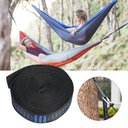  Alomejor Tree Swing Ropes Camping Hammock Tree Straps Set for Outdoor Relaxation, Camping, Picnic and Other Outdoor Activities