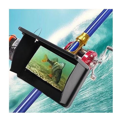  Alomejor Underwater Fishing Camera with Display Night Light Long Battery Life High Resolution Sensor Chip for Lake Boat Kayak Ice Fishing