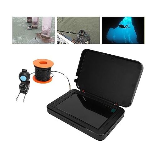  Underwater Fishing Camera with Colorful LCD Display 20M Cable Ultra HD Photosensitive Chip LED Night