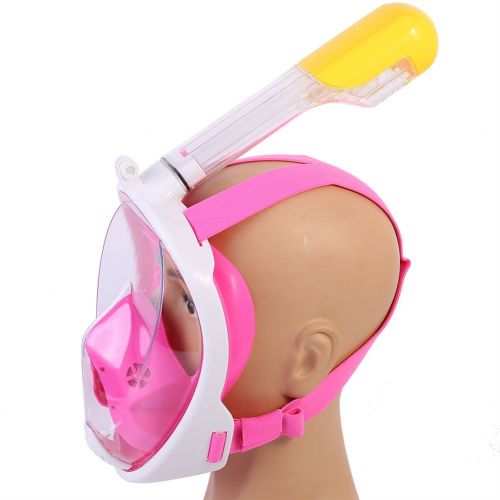  Alomejor Kids Full Face Snorkeling Mask, 180° View anti-leak anti-fog Tauchen Maske fuer Kinder, mit Ohrstoepseln