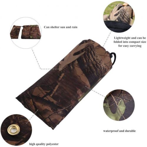  Alomejor Tent Tarp Waterproof Camo Tent Tarp Sheet Waterproof Camping Shelter for Camping Outdoor Travel(22m)