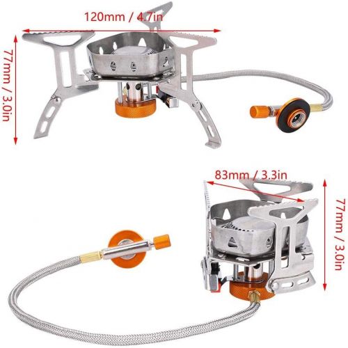  Alomejor Mini Outdoor Backpacking Camping Stoves Windproof Stove Folding Outdoor Gas Stove Portable Furnace Picnic Cooker Stove