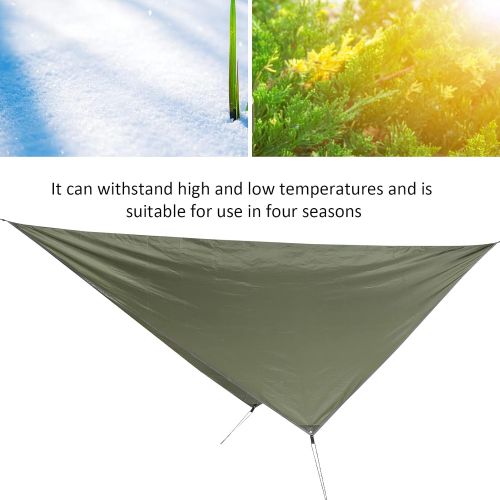  Alomejor 360x290cm Sun Shelter Tent Camping Cover Multifunction Rhombus Canopy Beach Sunshade Cloth(Army Green)