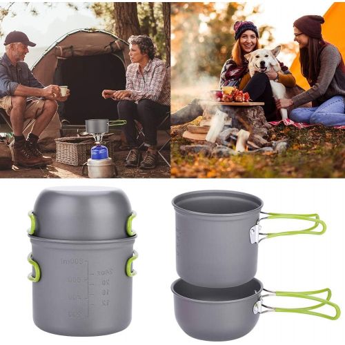  Alomejor Cooking Set Portable Picnic Stockpot Pan Cookware for Outdoor Cooking Camping Hiking