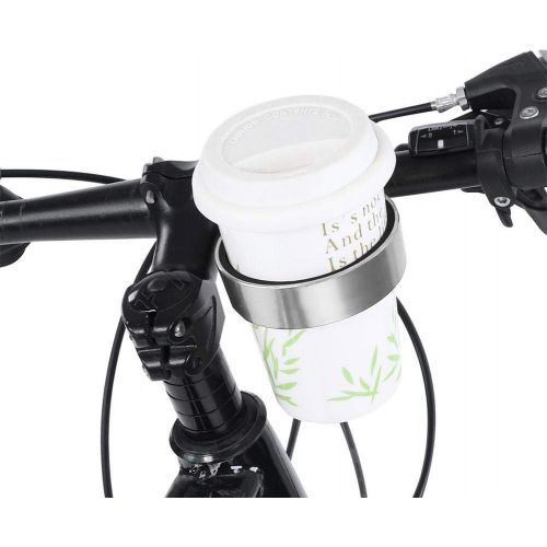  Alomejor Bike Handlebar Cup Holder Aluminum Alloy Bicycle Water Bottle Holder Tea Coffee Cup Mount Clamp Cycling Accessory