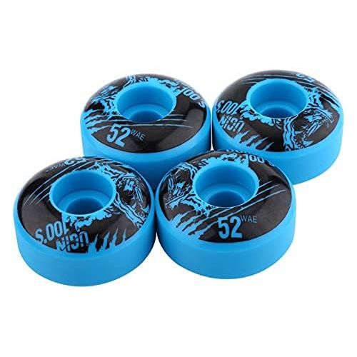  Alomejor 4 Pcs/se Skateboard Wheels Outdoor Classic 52mm x 30mm PU Cruiser Longboard Replacement Wheel Set