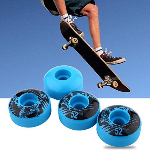  Alomejor 4 Pcs/se Skateboard Wheels Outdoor Classic 52mm x 30mm PU Cruiser Longboard Replacement Wheel Set