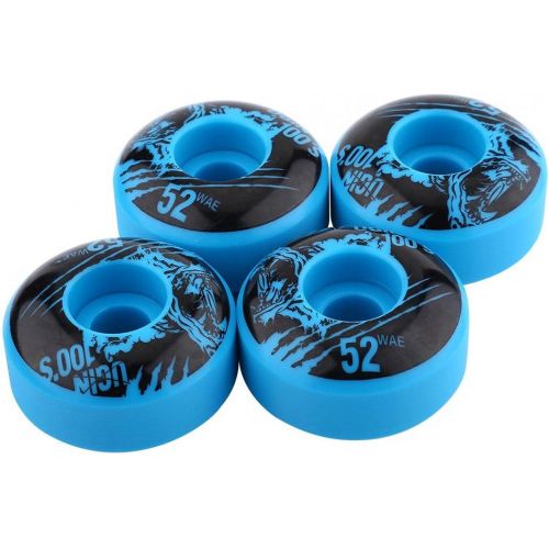  Alomejor 4 Pcs/se Skateboard Wheels Outdoor Classic 52mm x 30mm PU Cruiser Longboard Replacement Wheel Set