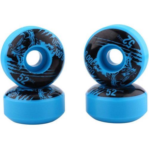  Alomejor 4 Pcs/se Skateboard Wheels Outdoor Classic 52mm x 30mm PU Cruiser Longboard Replacement Wheel Set